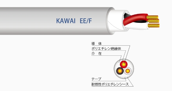 カワイ電線　3×2.0mm 100m 17kg 新品未使用